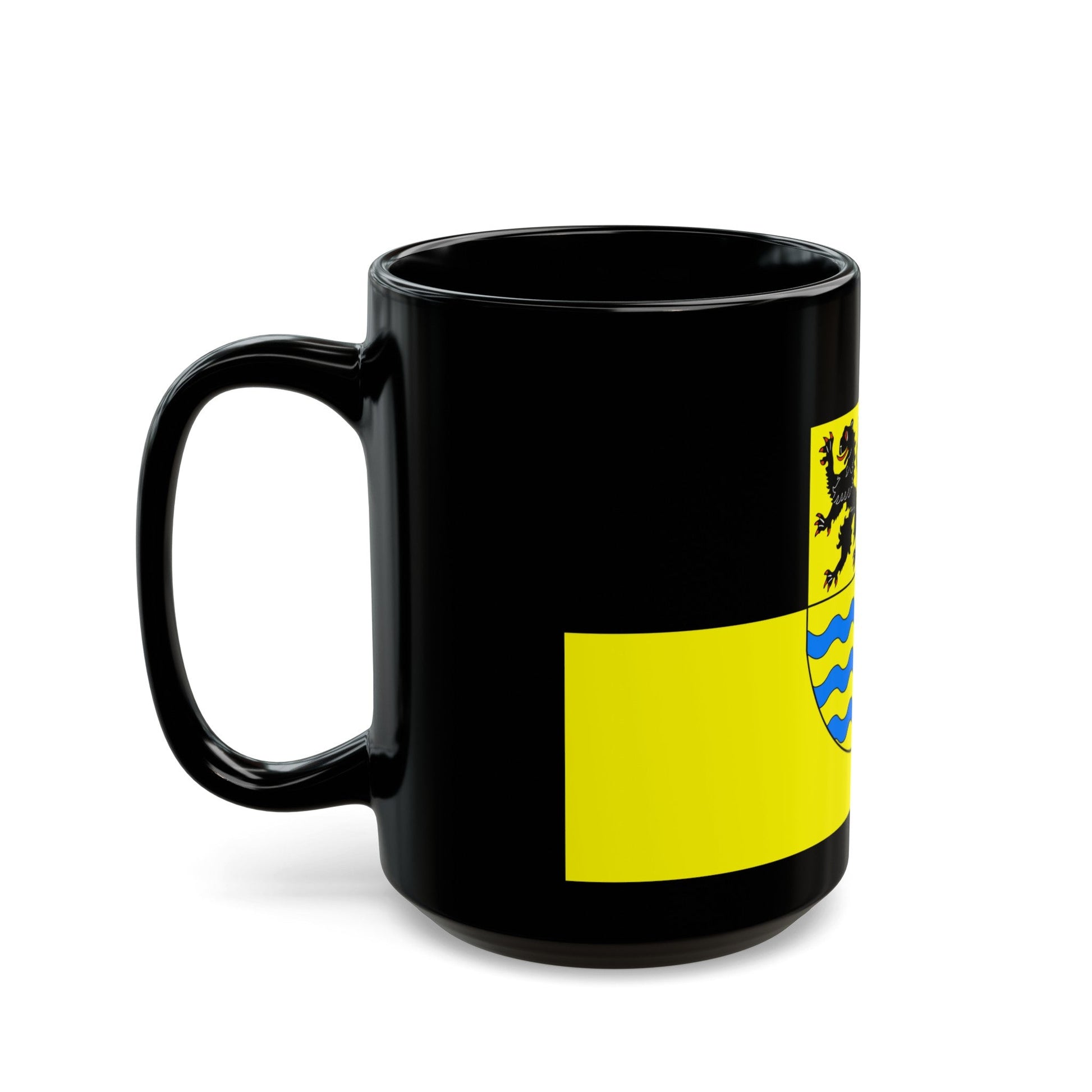 Flag of Mittelsachsen Germany - Black Coffee Mug-The Sticker Space