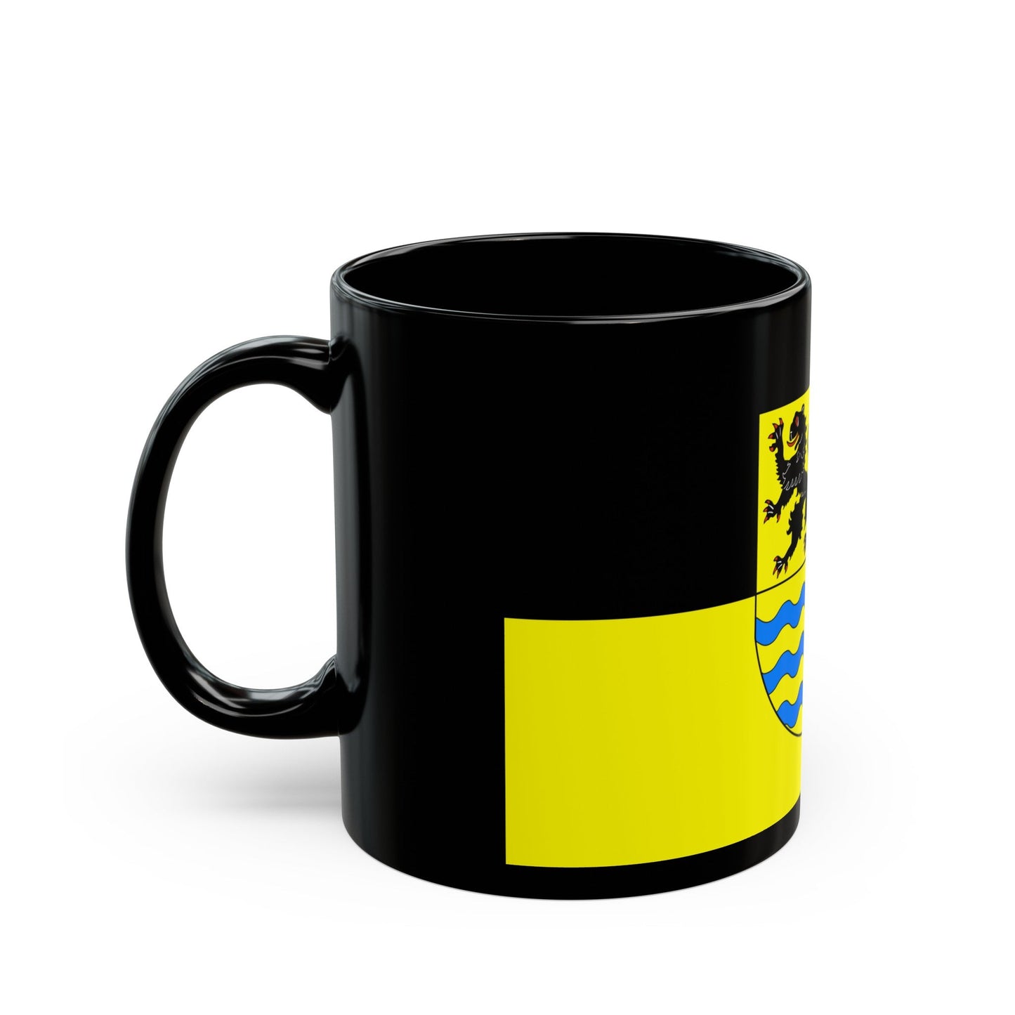 Flag of Mittelsachsen Germany - Black Coffee Mug-The Sticker Space