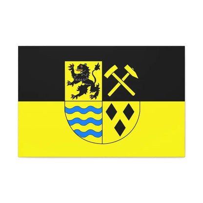 Flag of Mittelsachsen Germany - Canvas Wall Art 30" x 20" 1.25" - The Sticker Space
