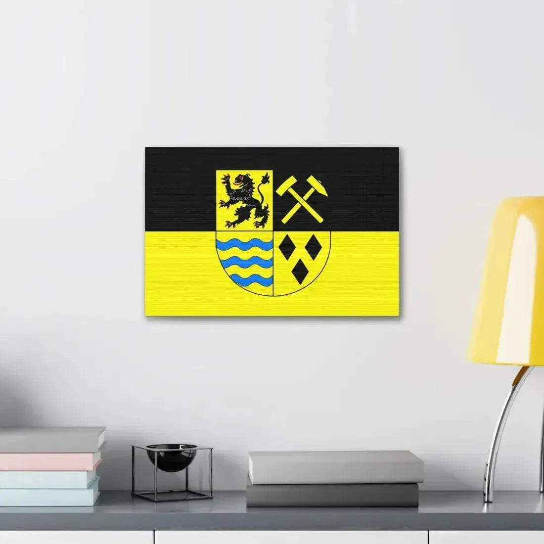 Flag of Mittelsachsen Germany - Canvas Wall Art - The Sticker Space