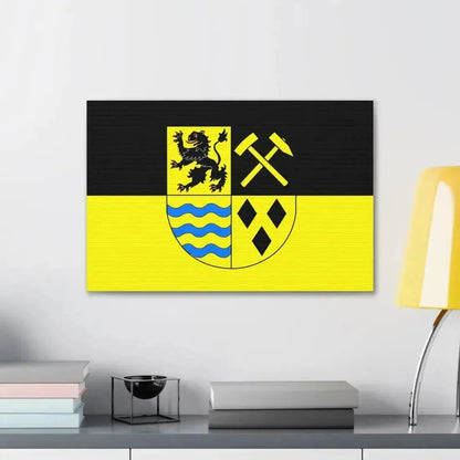Flag of Mittelsachsen Germany - Canvas Wall Art - The Sticker Space