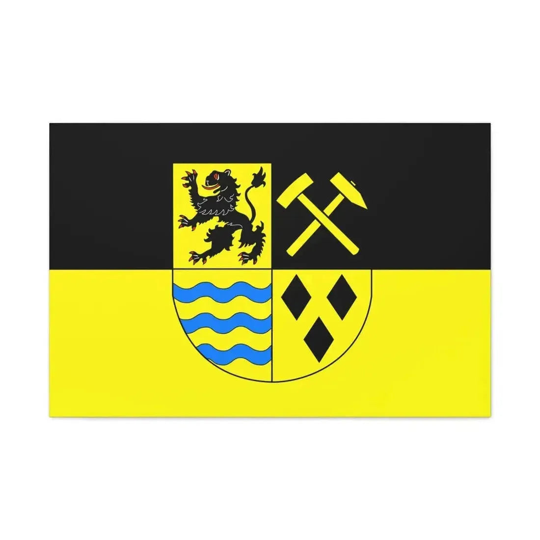 Flag of Mittelsachsen Germany - Canvas Wall Art - The Sticker Space