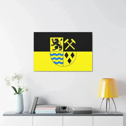 Flag of Mittelsachsen Germany - Canvas Wall Art - The Sticker Space