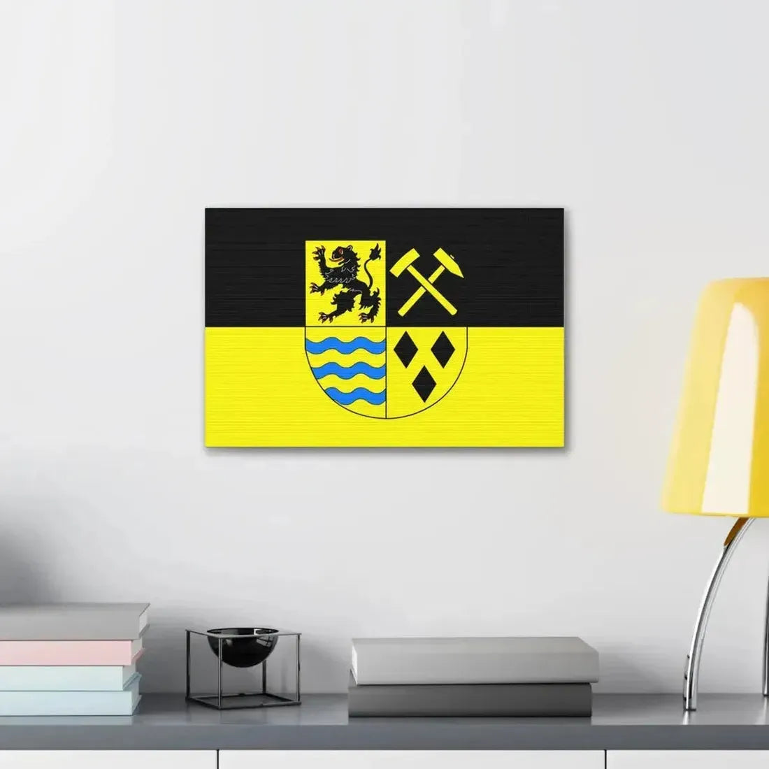 Flag of Mittelsachsen Germany - Canvas Wall Art - The Sticker Space
