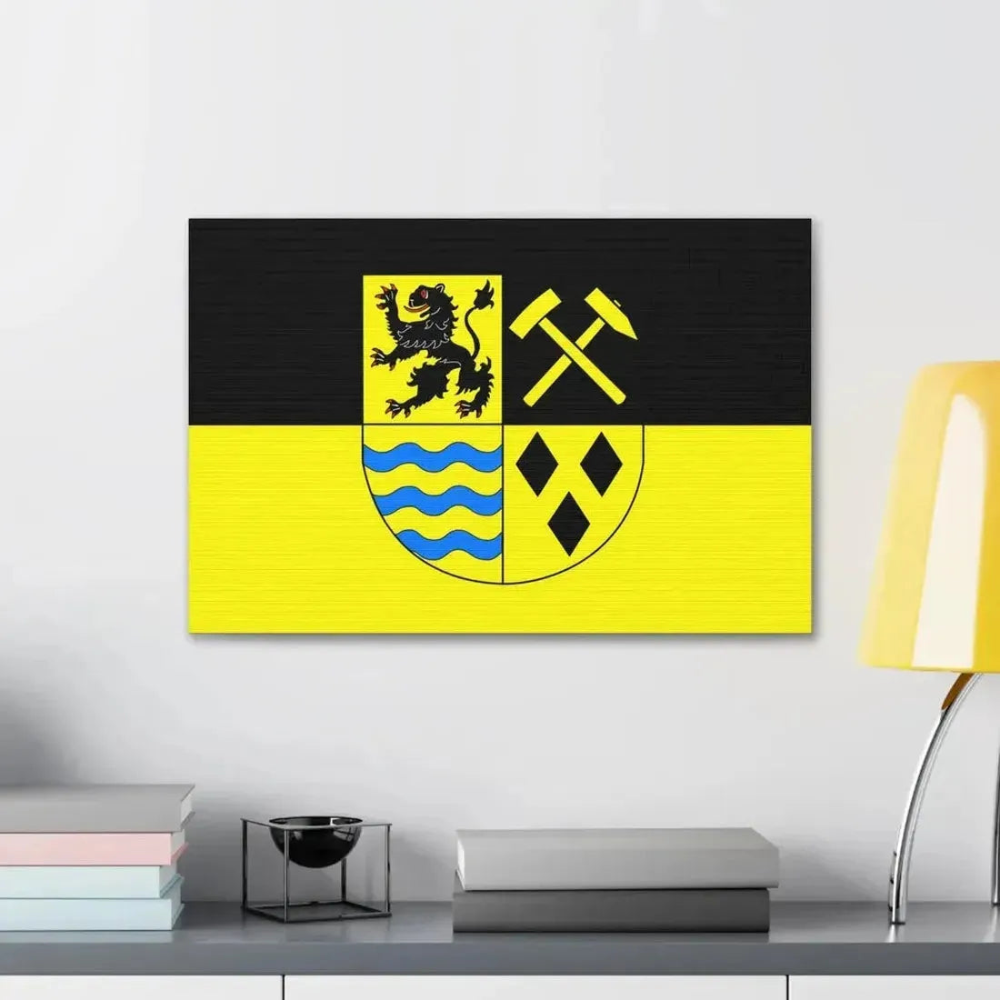Flag of Mittelsachsen Germany - Canvas Wall Art - The Sticker Space