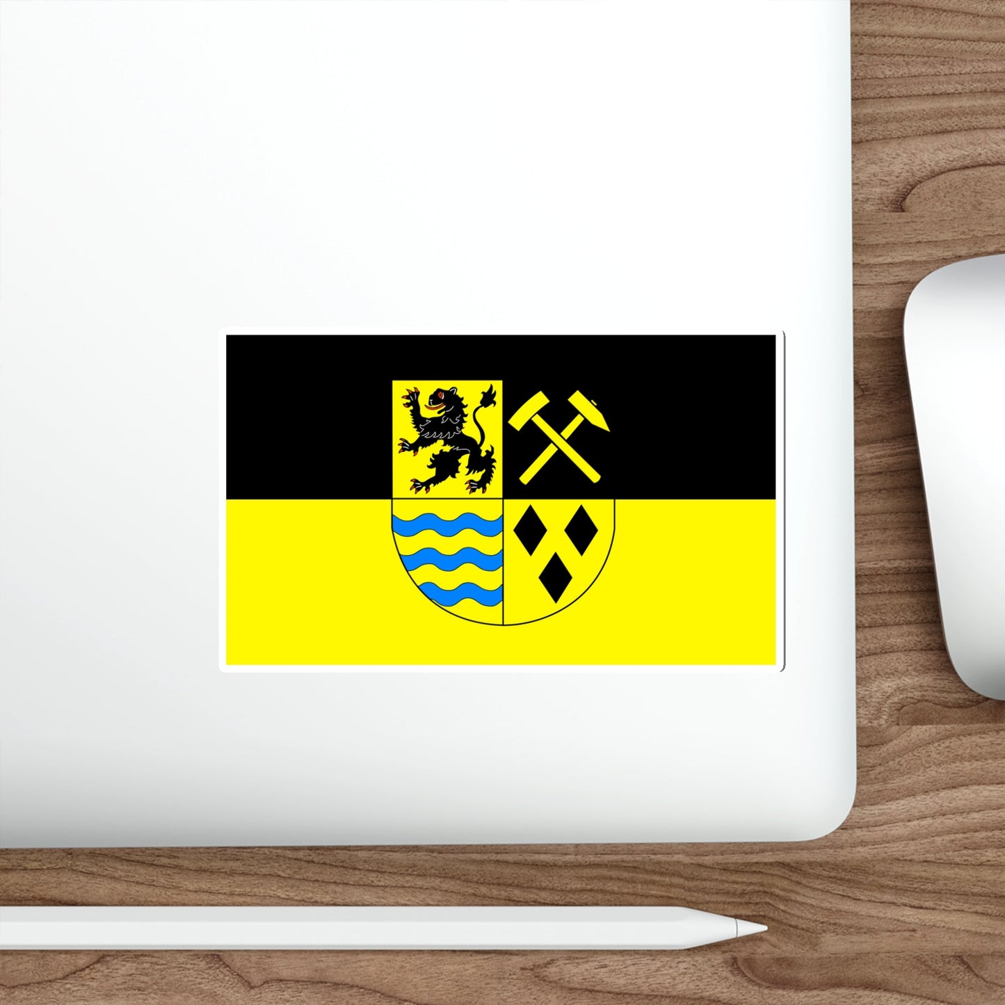 Flag of Mittelsachsen Germany STICKER Vinyl Die-Cut Decal-The Sticker Space