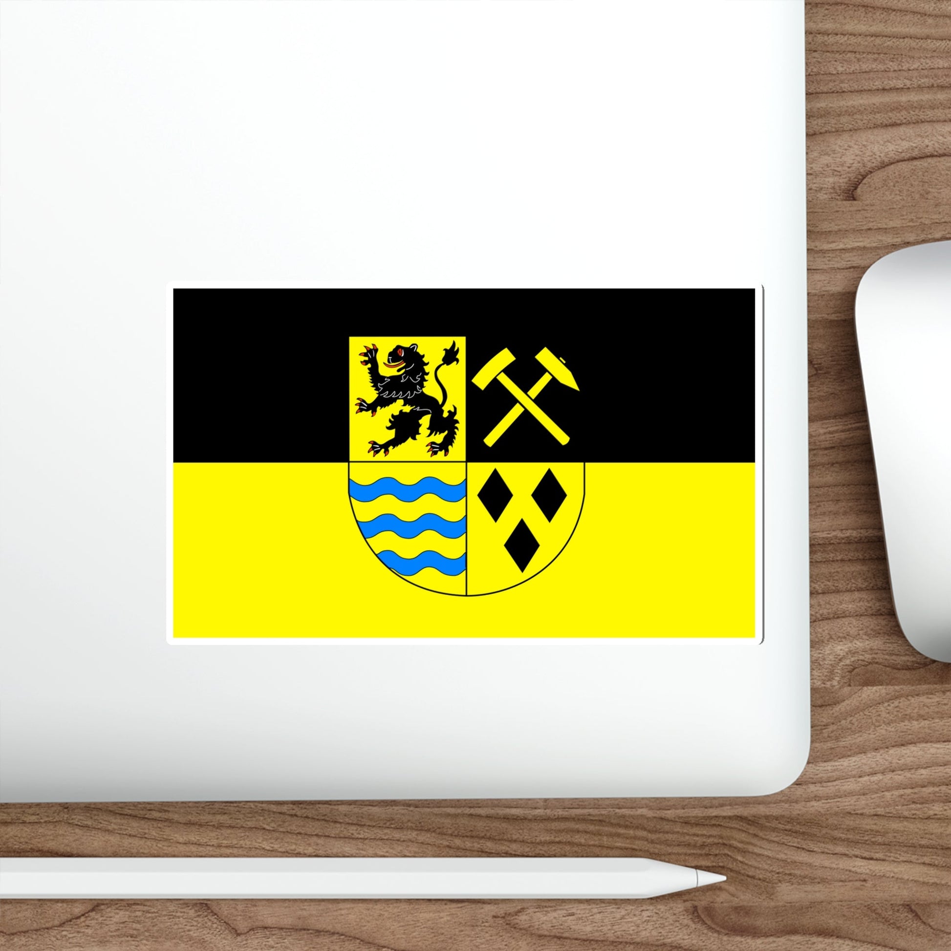 Flag of Mittelsachsen Germany STICKER Vinyl Die-Cut Decal-The Sticker Space