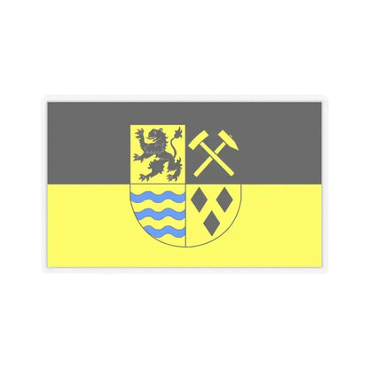 Flag of Mittelsachsen Germany - STICKER Vinyl Kiss-Cut Decal 3 Inch Transparent - The Sticker Space