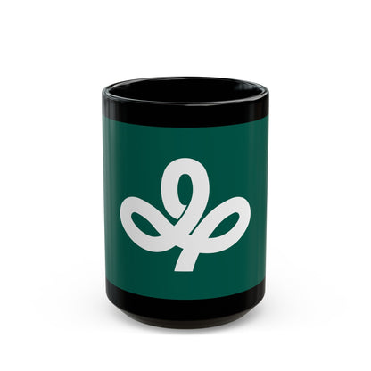 Flag of Miyagi Prefecture Japan - Black Coffee Mug-15oz-The Sticker Space