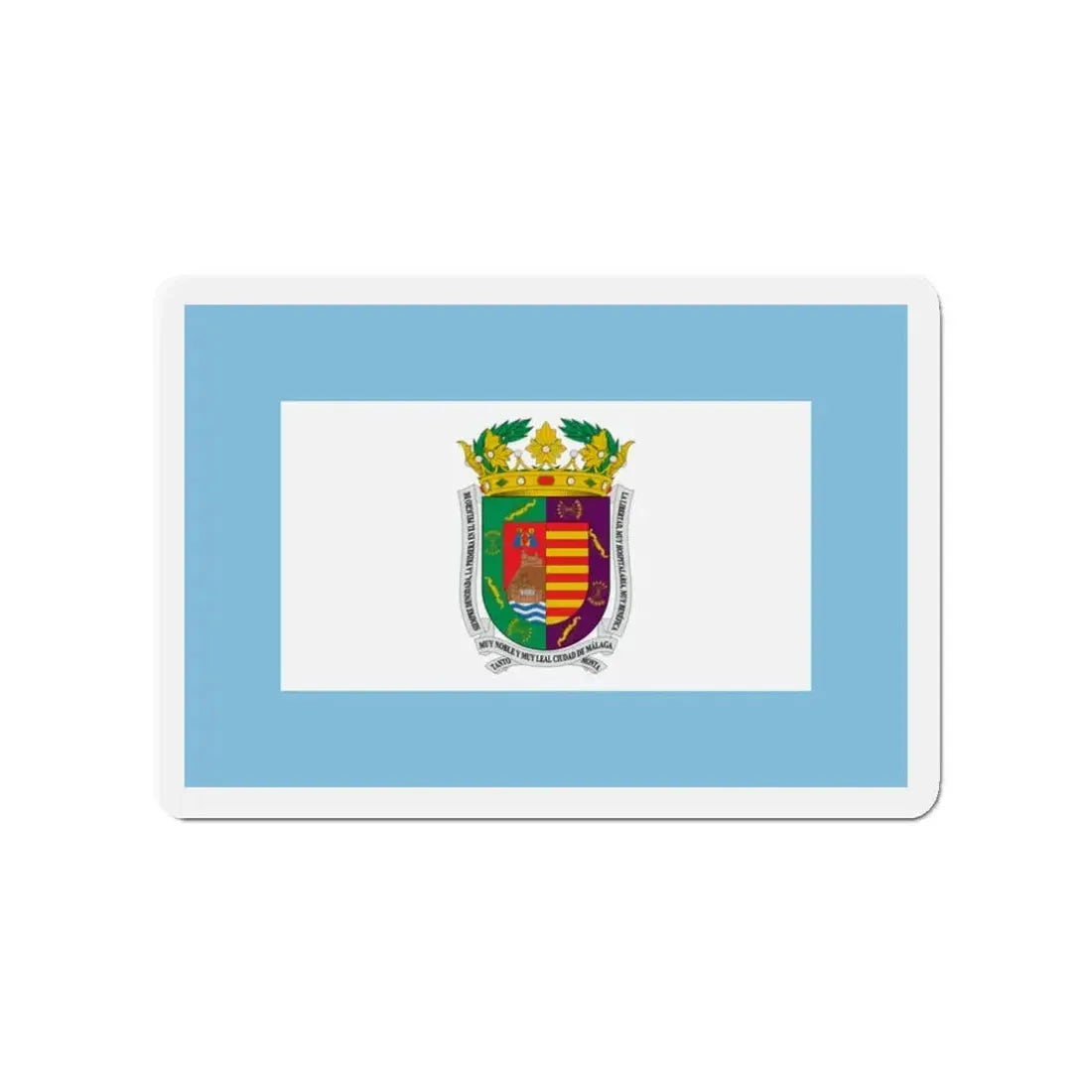 Flag of Málaga Spain - Refrigerator Magnet 3 Inch - The Sticker Space