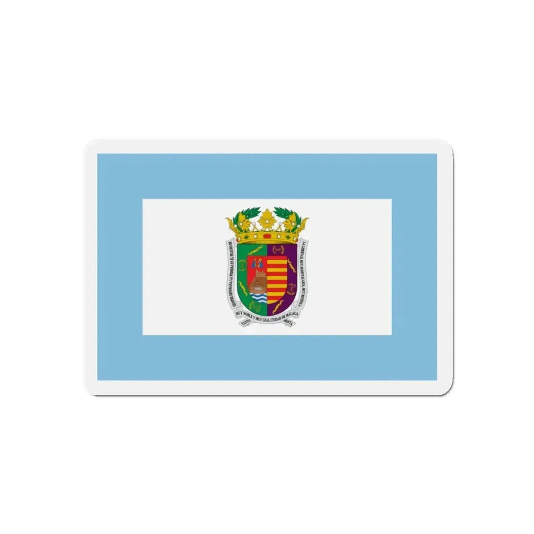Flag of Málaga Spain - Refrigerator Magnet 5 Inch - The Sticker Space