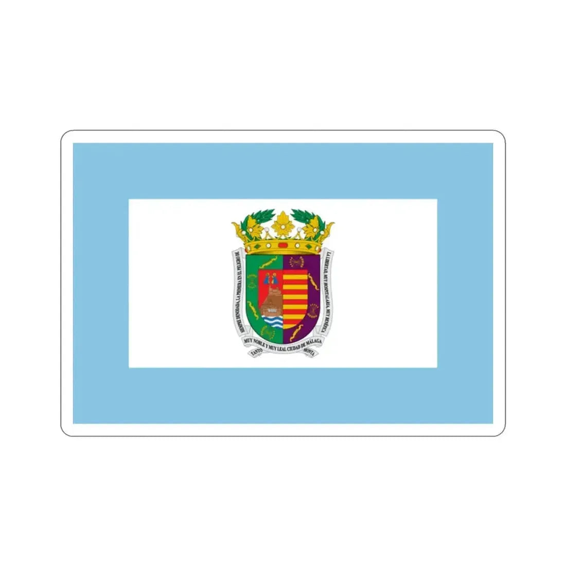 Flag of Málaga Spain STICKER Vinyl Die-Cut Decal 2 Inch - The Sticker Space