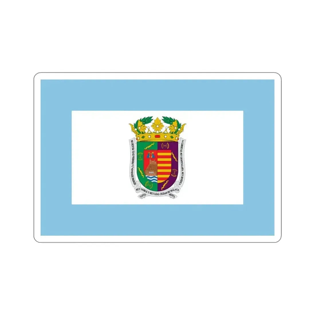 Flag of Málaga Spain STICKER Vinyl Die-Cut Decal - The Sticker Space