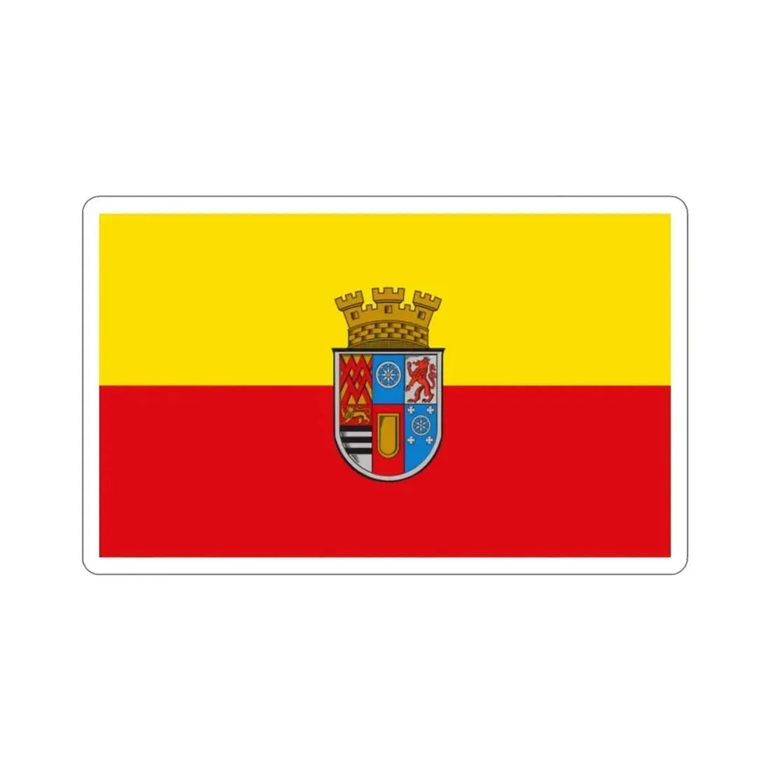 Flag of Mülheim an der Ruhr mit Wappen Germany STICKER Vinyl Die-Cut Decal - The Sticker Space