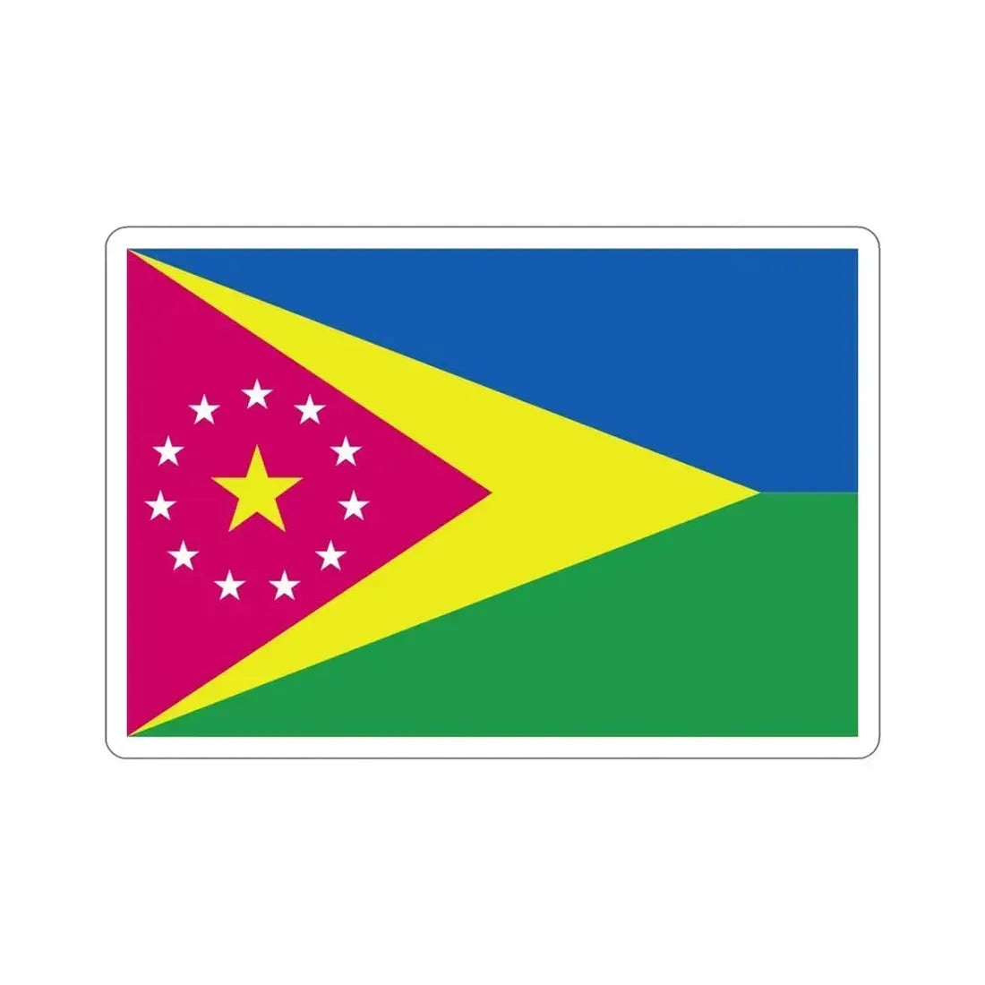 Flag of Moca Puerto Rico STICKER Vinyl Die-Cut Decal 5 Inch - The Sticker Space