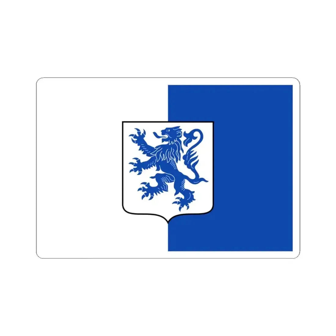 Flag of Modave (Belgium) STICKER Vinyl Kiss-Cut Decal 4 Inch White - The Sticker Space