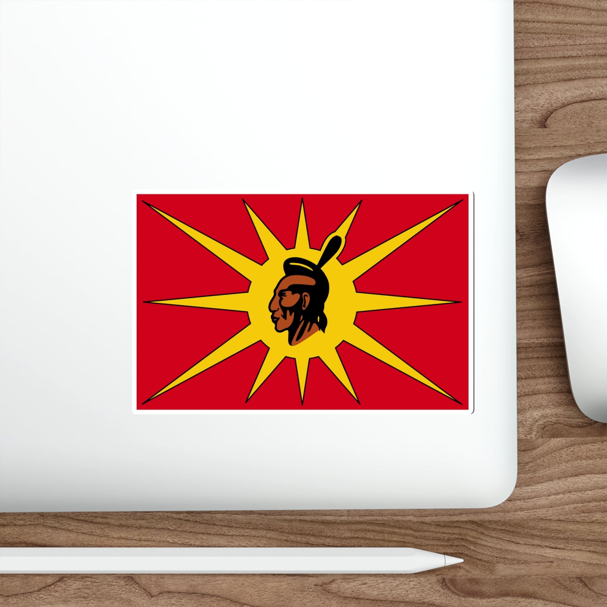 Flag of Mohawk Warrior Society STICKER Vinyl Die-Cut Decal-The Sticker Space