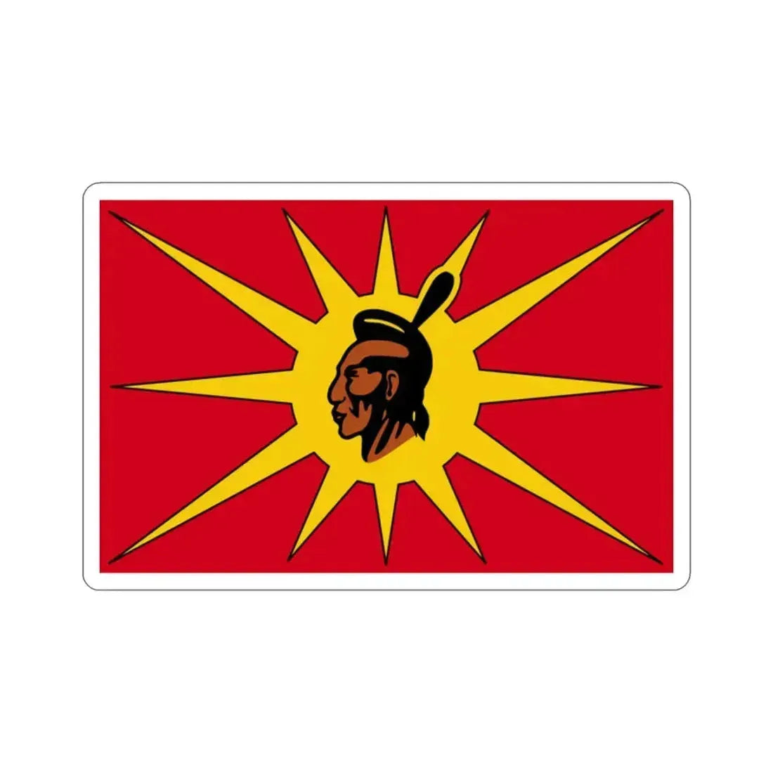 Flag of Mohawk Warrior Society STICKER Vinyl Die-Cut Decal 2 Inch - The Sticker Space