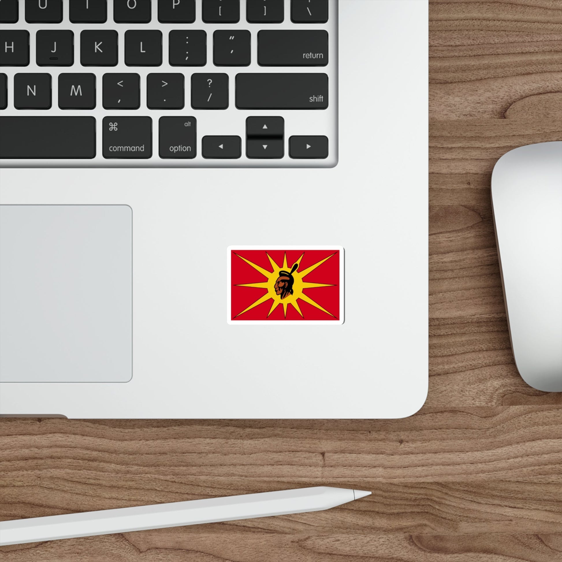 Flag of Mohawk Warrior Society STICKER Vinyl Die-Cut Decal-The Sticker Space