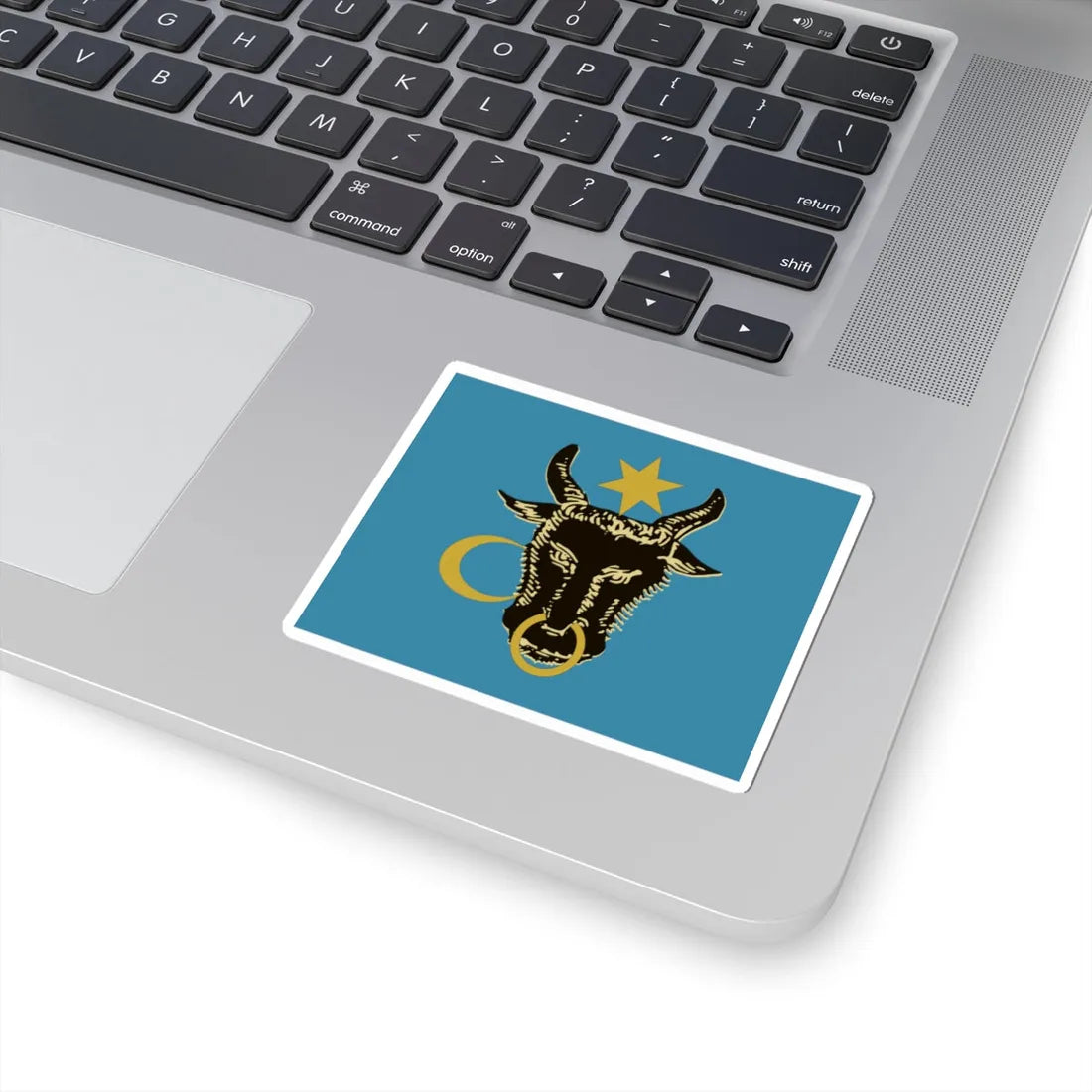 Flag of Moldavia according to Alexander Gwagnin (Oman) (Coat of Arms) STICKER Vinyl Kiss-Cut Decal - The Sticker Space