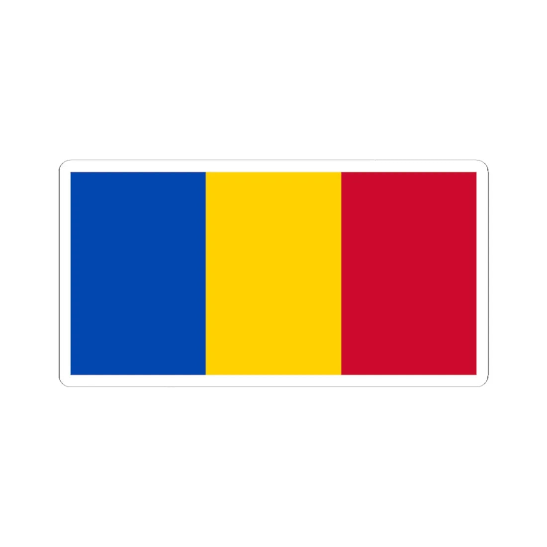 Flag of Moldova no Coat of Arms (Moldova) STICKER Vinyl Kiss-Cut Decal 3 Inch White - The Sticker Space