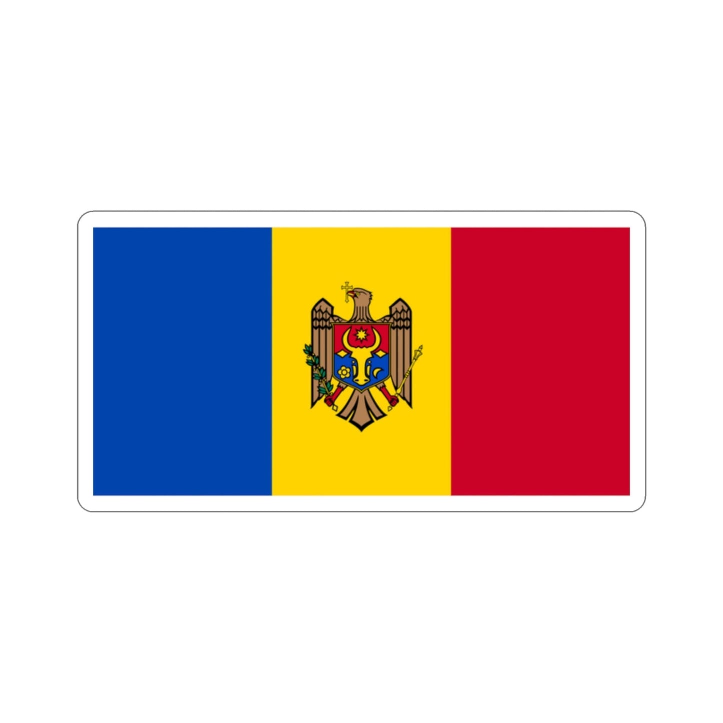 Flag of Moldova STICKER Vinyl Die-Cut Decal-2 Inch-The Sticker Space