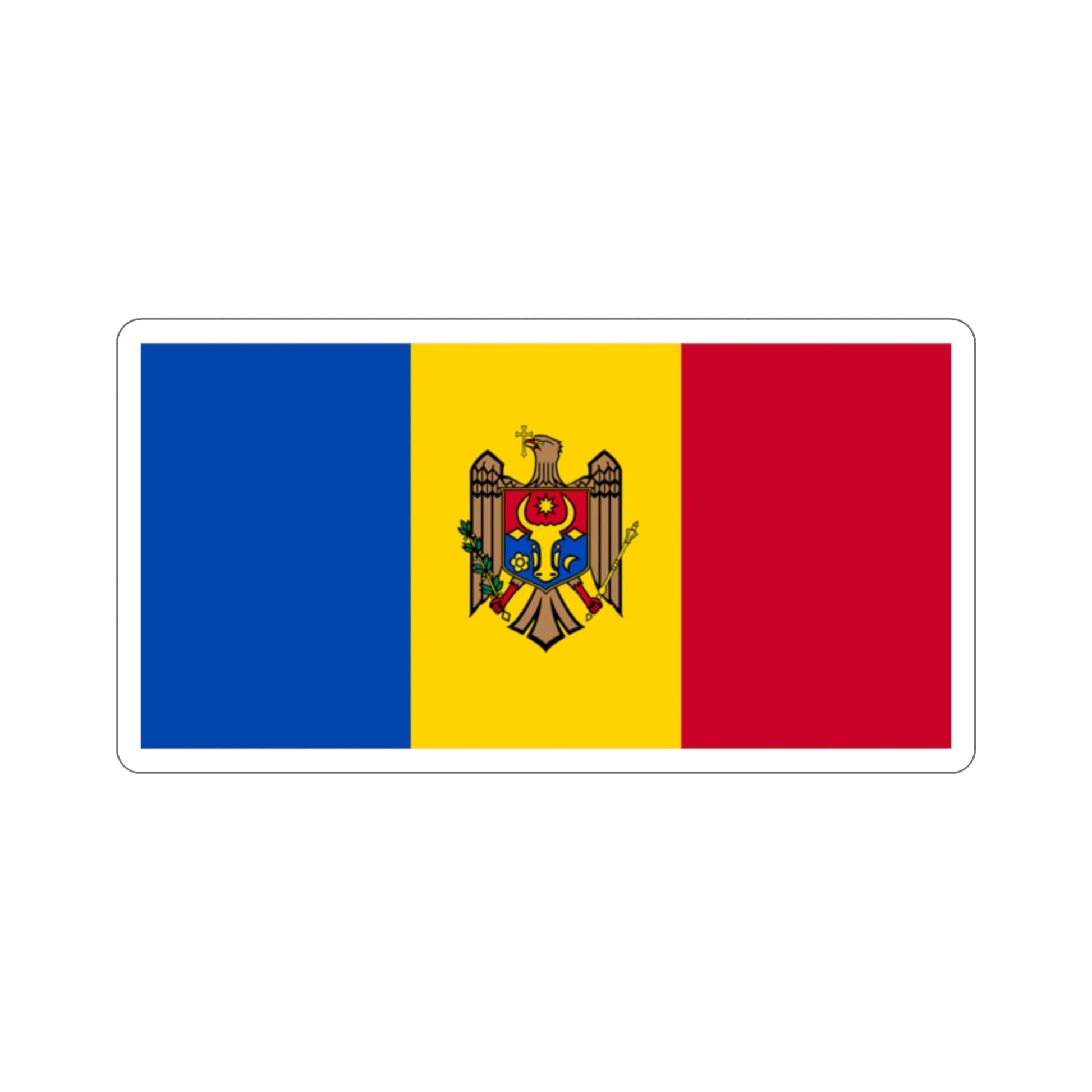 Flag of Moldova STICKER Vinyl Die-Cut Decal-2 Inch-The Sticker Space