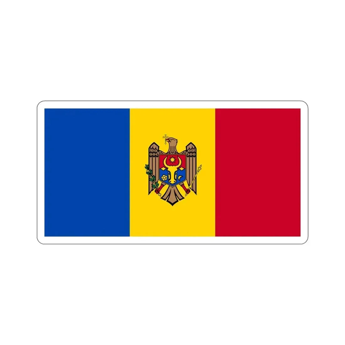 Flag of Moldova STICKER Vinyl Die-Cut Decal - The Sticker Space