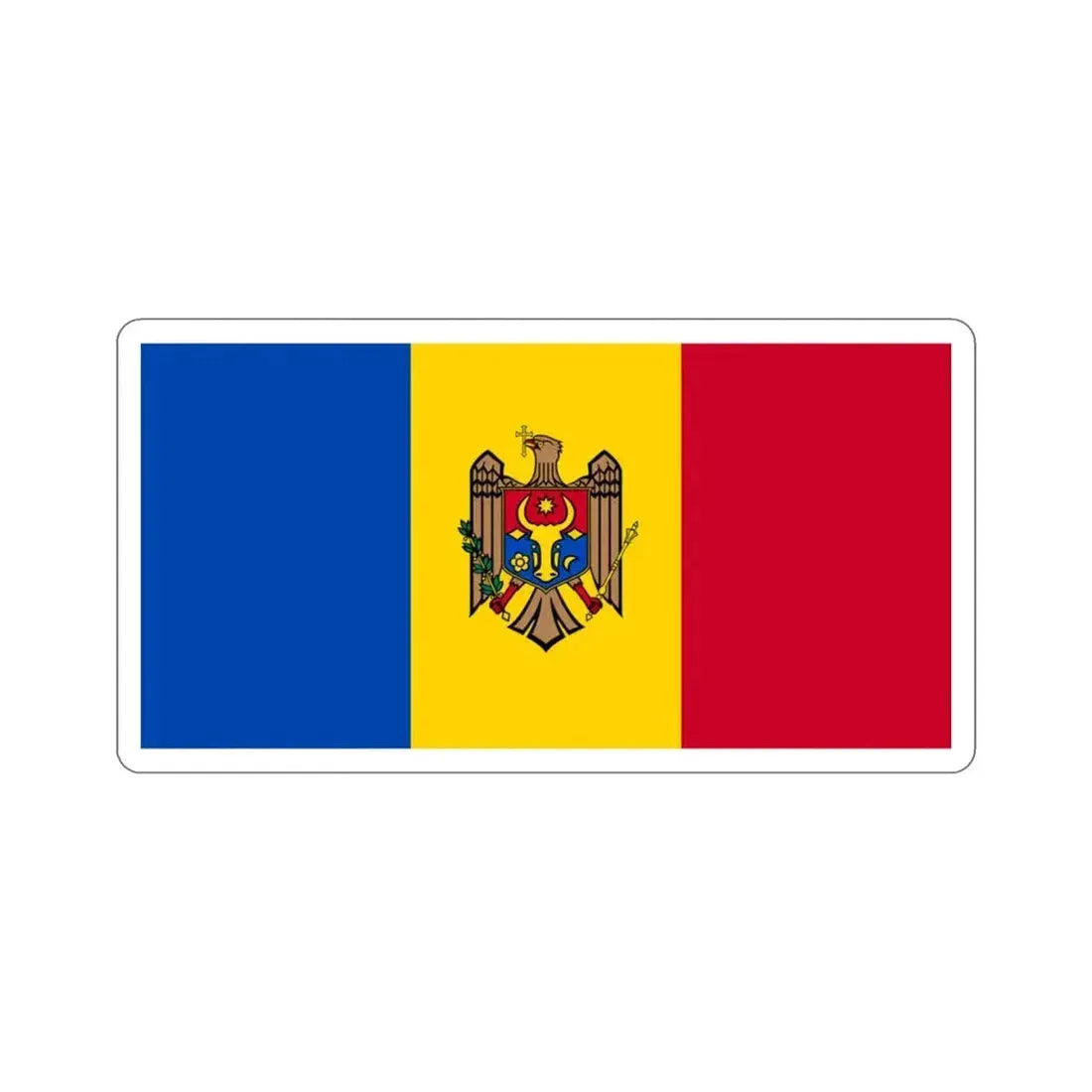 Flag of Moldova STICKER Vinyl Die-Cut Decal - The Sticker Space