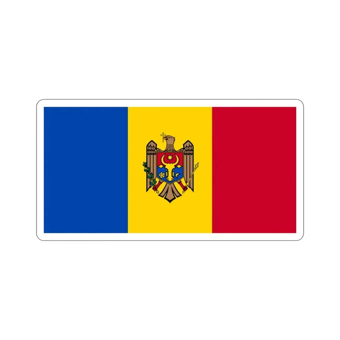 Flag of Moldova STICKER Vinyl Die-Cut Decal - The Sticker Space