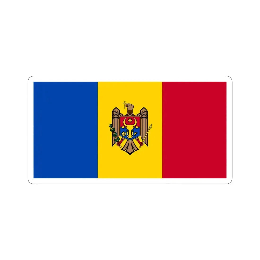 Flag of Moldova STICKER Vinyl Die-Cut Decal - The Sticker Space