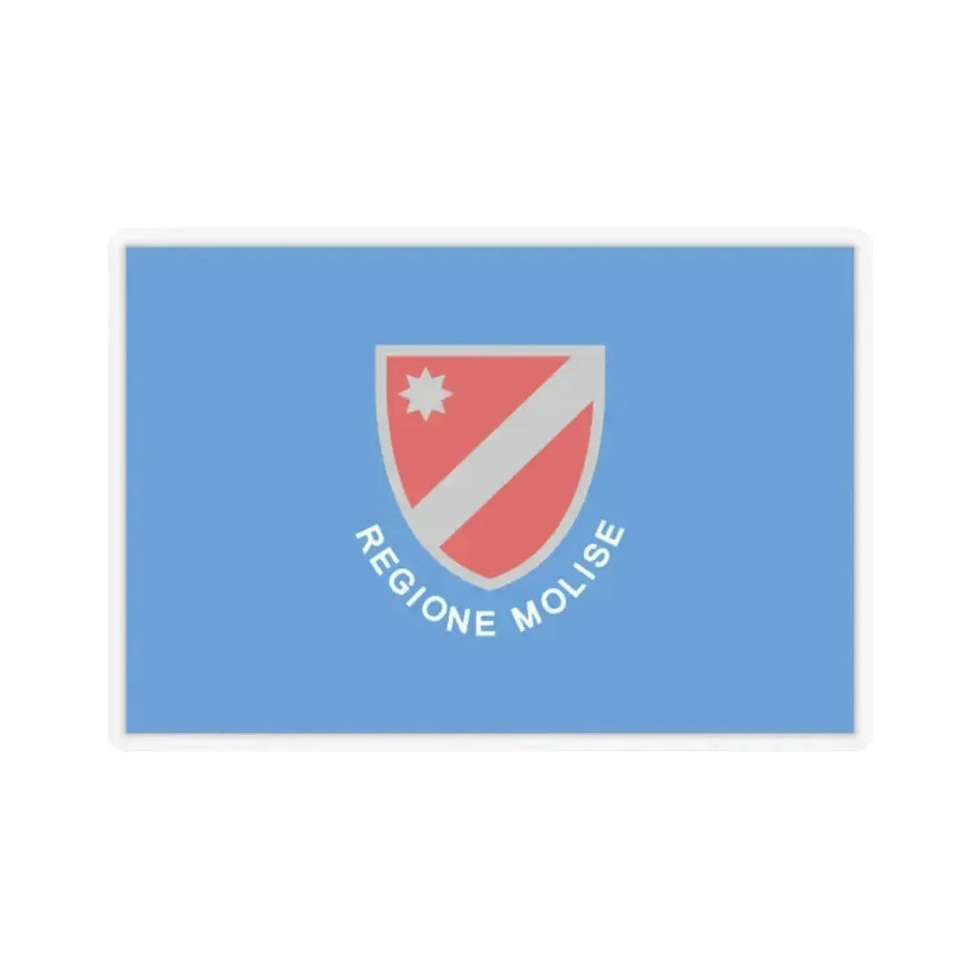 Flag of Molise Italy - STICKER Vinyl Kiss-Cut Decal 2 Inch Transparent - The Sticker Space