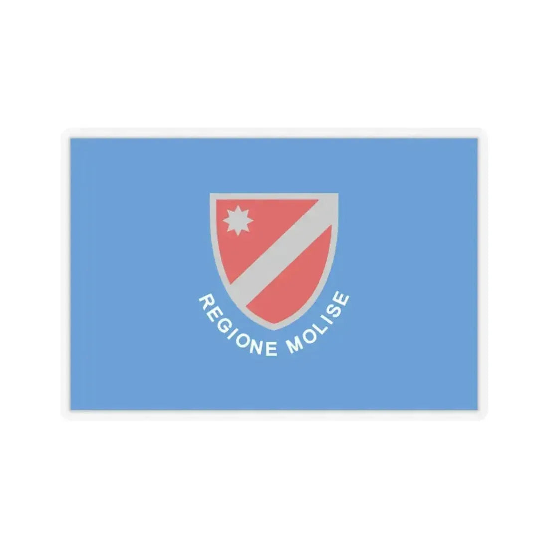 Flag of Molise Italy - STICKER Vinyl Kiss-Cut Decal 3 Inch Transparent - The Sticker Space