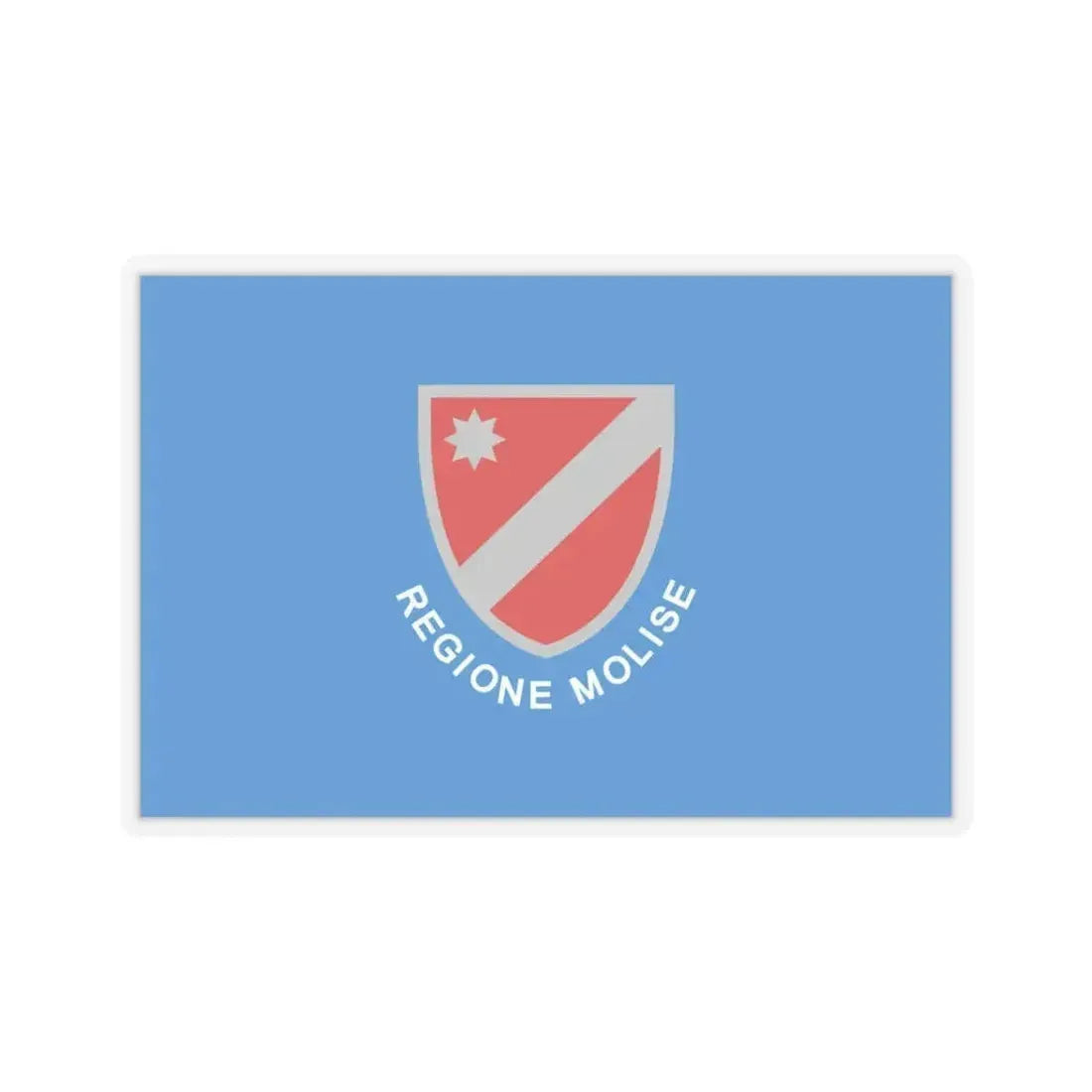 Flag of Molise Italy - STICKER Vinyl Kiss-Cut Decal 4 Inch Transparent - The Sticker Space