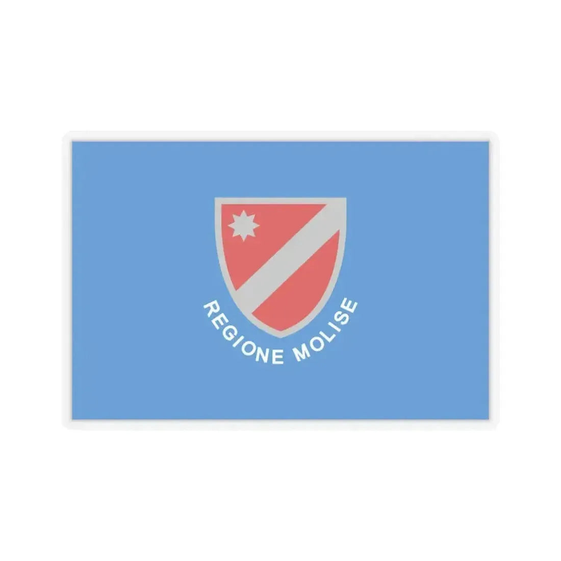 Flag of Molise Italy - STICKER Vinyl Kiss-Cut Decal 6 Inch Transparent - The Sticker Space