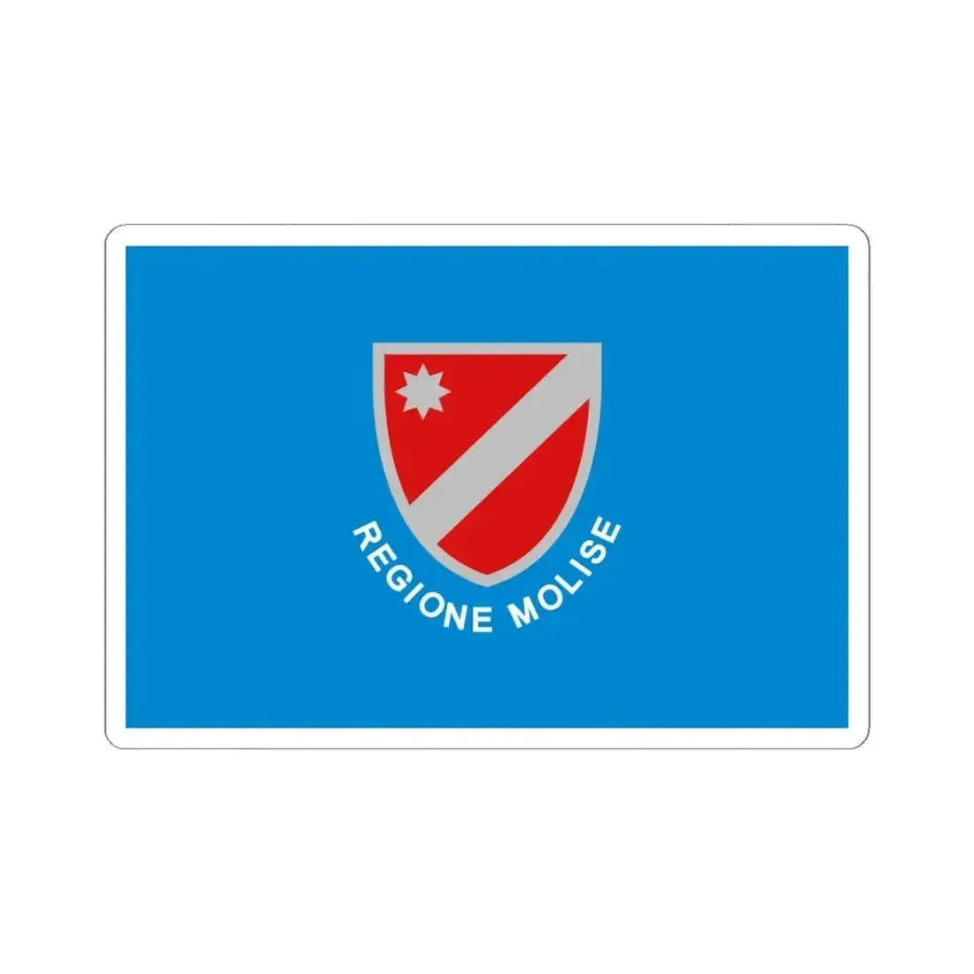 Flag of Molise Italy - STICKER Vinyl Kiss-Cut Decal 6 Inch White - The Sticker Space