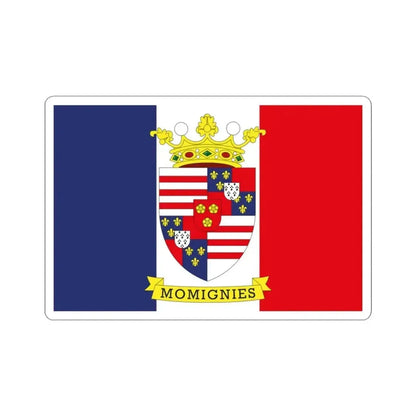Flag of Momignies Belgium (Belgium) STICKER Vinyl Kiss-Cut Decal 3 Inch White - The Sticker Space