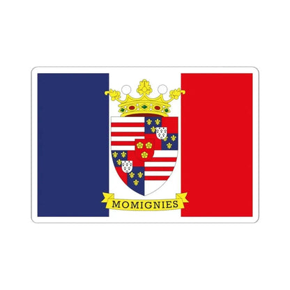 Flag of Momignies Belgium (Belgium) STICKER Vinyl Kiss-Cut Decal 6 Inch White - The Sticker Space