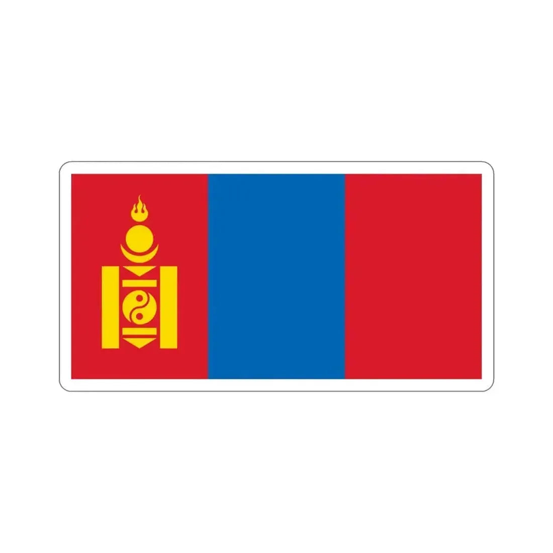 Flag of Mongolia STICKER Vinyl Die-Cut Decal 3 Inch - The Sticker Space