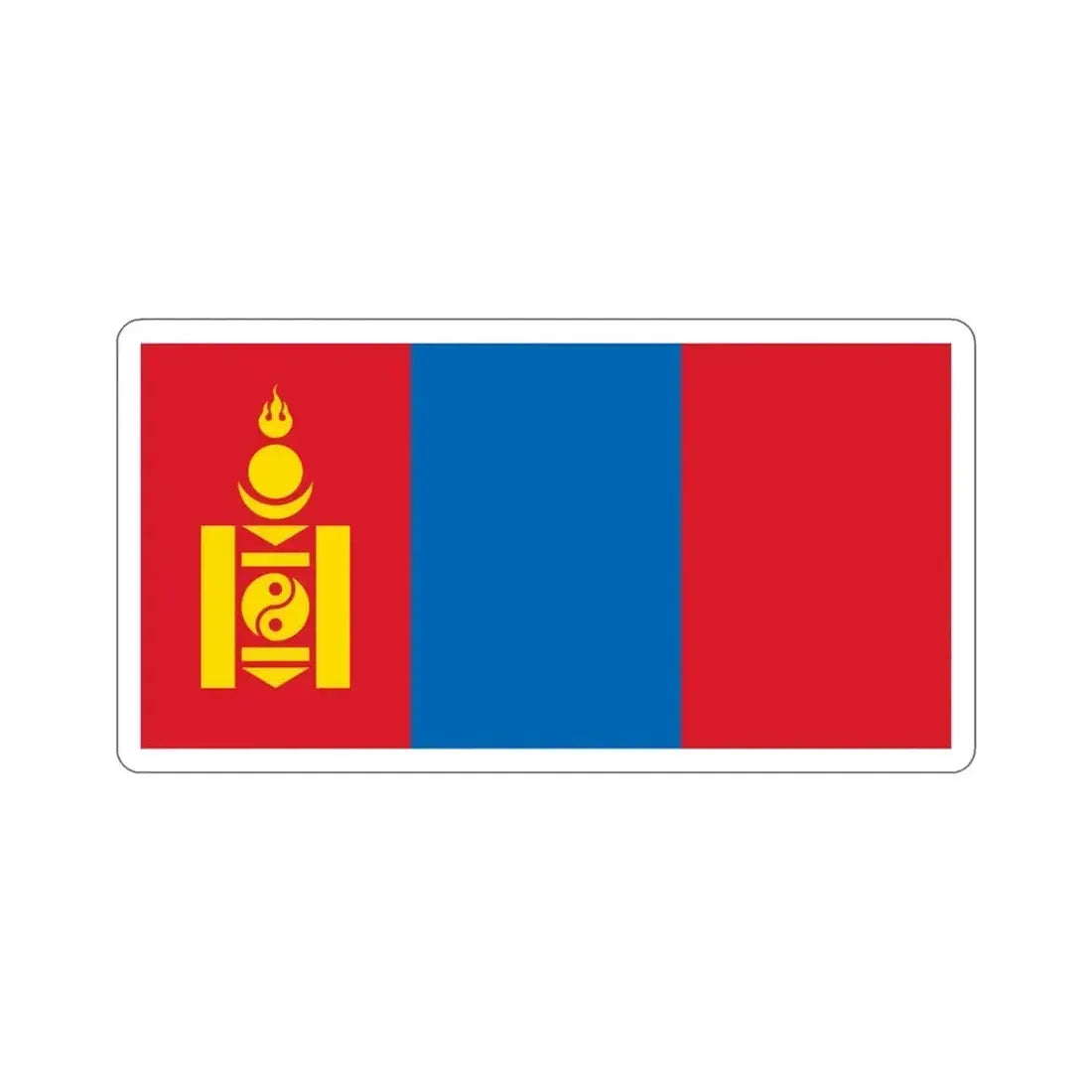 Flag of Mongolia STICKER Vinyl Die-Cut Decal 5 Inch - The Sticker Space