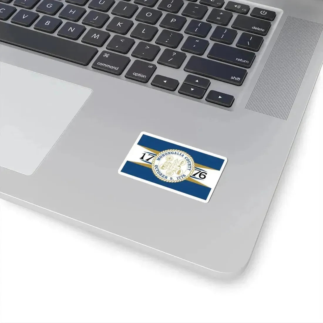 Flag of Monongalia County West Virginia (United States) STICKER Vinyl Kiss-Cut Decal - The Sticker Space