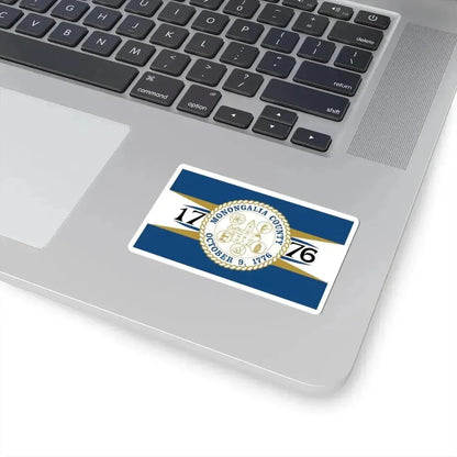 Flag of Monongalia County West Virginia (United States) STICKER Vinyl Kiss-Cut Decal - The Sticker Space