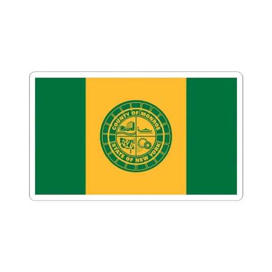 Flag of Monroe County New York (United States) STICKER Vinyl Kiss-Cut Decal 2 Inch White - The Sticker Space
