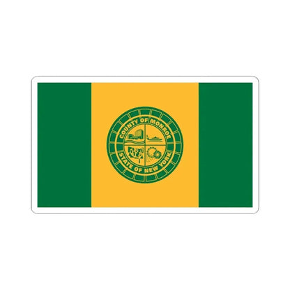 Flag of Monroe County New York (United States) STICKER Vinyl Kiss-Cut Decal 4 Inch White - The Sticker Space