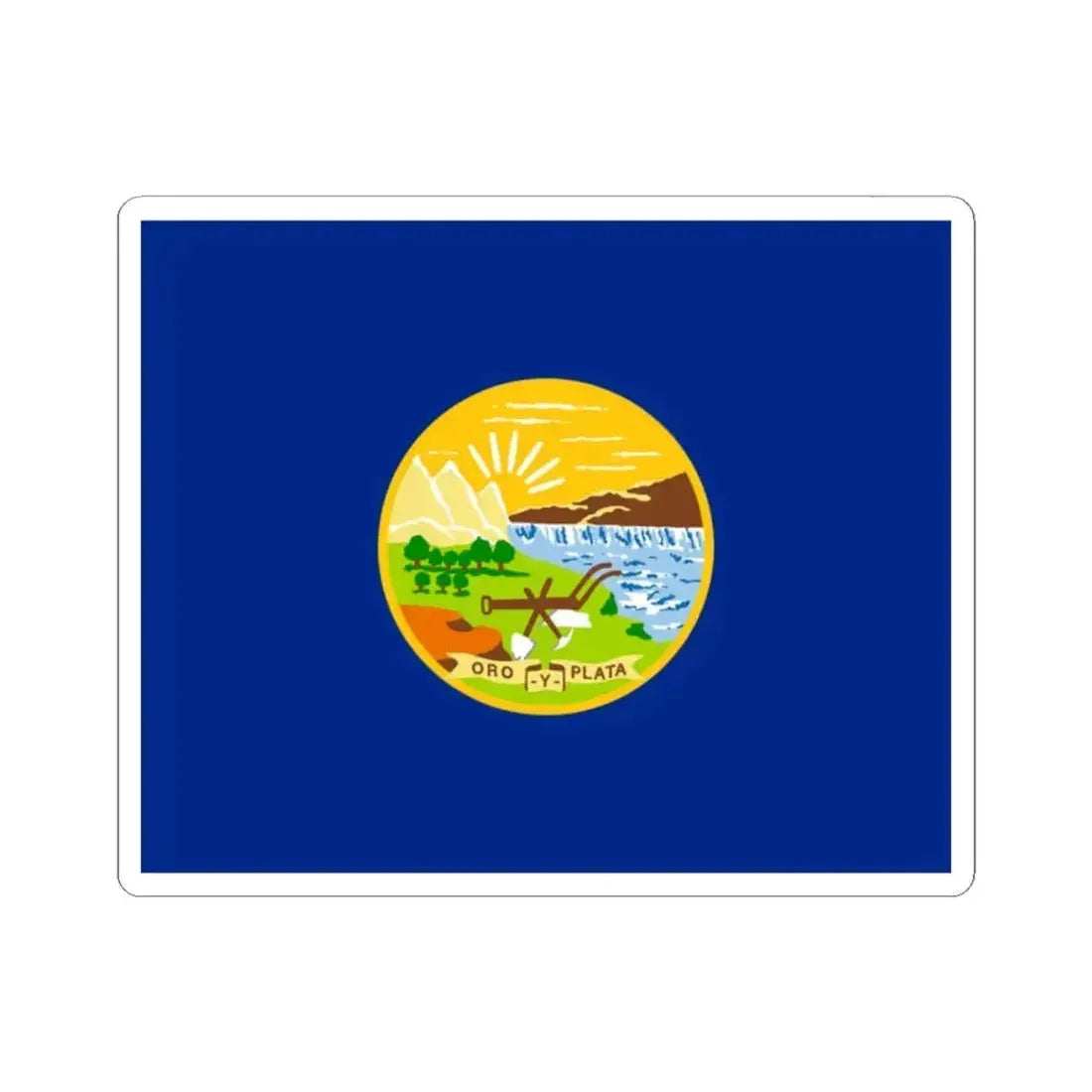 Flag of Montana 1905-1981 (United States) STICKER Vinyl Kiss-Cut Decal 2 Inch White - The Sticker Space