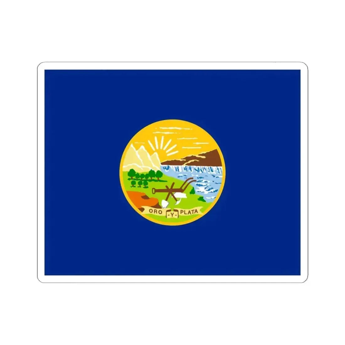 Flag of Montana 1905-1981 (United States) STICKER Vinyl Kiss-Cut Decal 6 Inch White - The Sticker Space