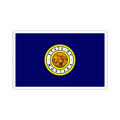 Flag of Montana 1943 (United States) STICKER Vinyl Kiss-Cut Decal 3 Inch White - The Sticker Space