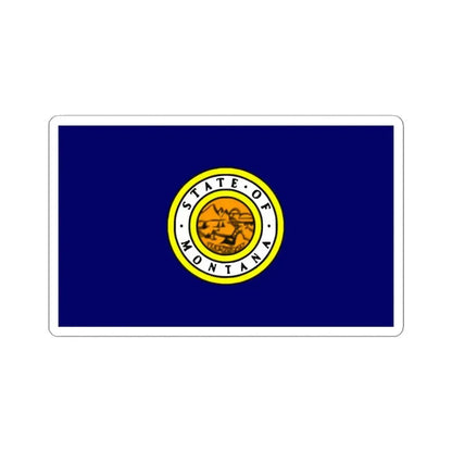 Flag of Montana 1943 (United States) STICKER Vinyl Kiss-Cut Decal 4 Inch White - The Sticker Space
