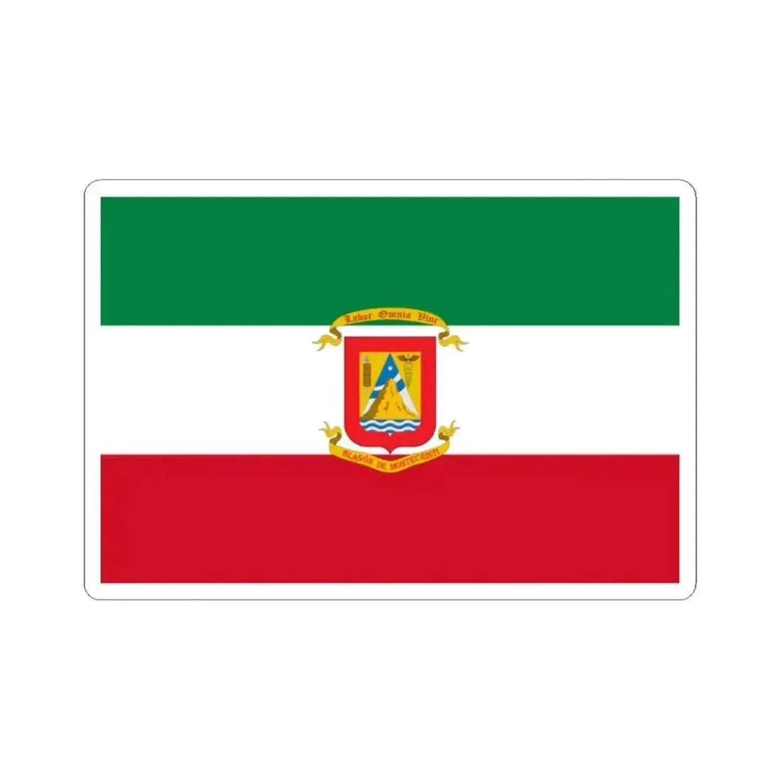 Flag of Montecristi Ecuador (Ecuador) STICKER Vinyl Kiss-Cut Decal 2 Inch White - The Sticker Space