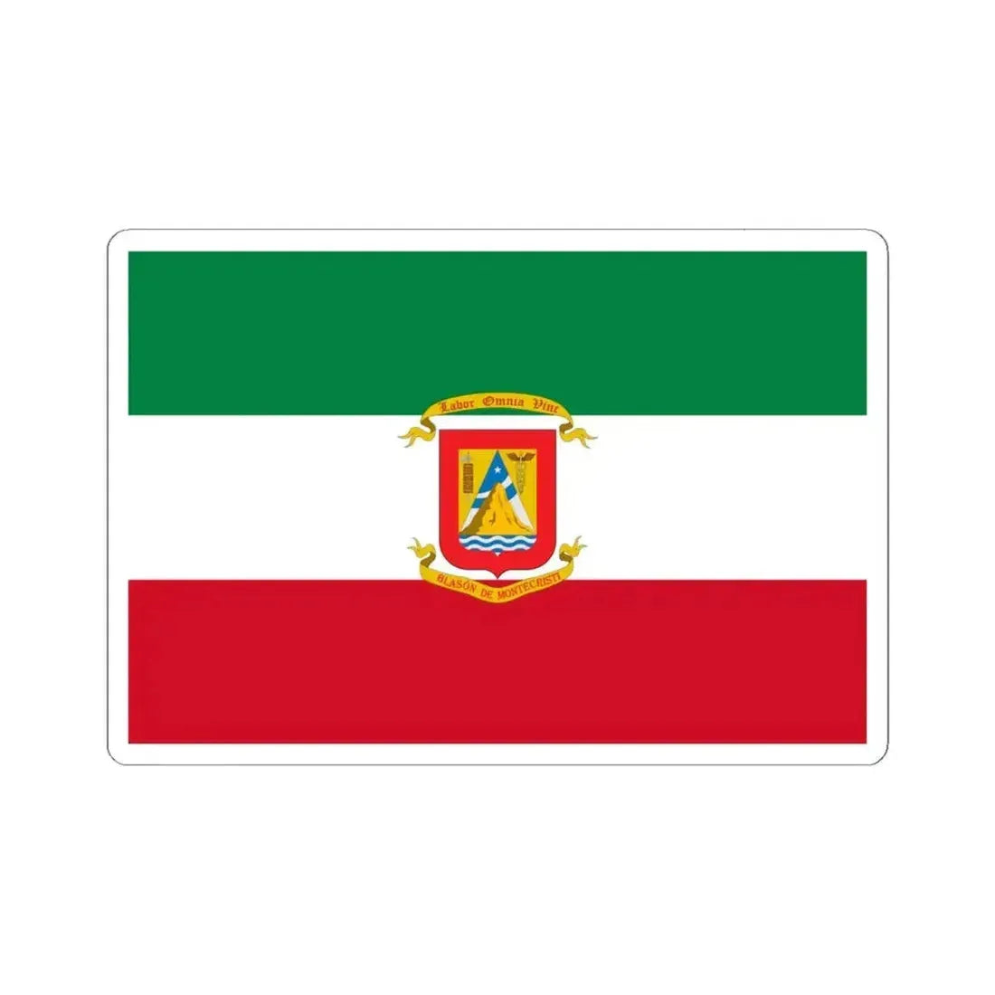 Flag of Montecristi Ecuador (Ecuador) STICKER Vinyl Kiss-Cut Decal 6 Inch White - The Sticker Space